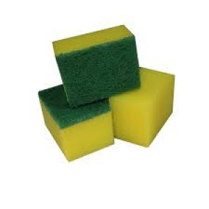Yellow Sponge &amp; Scourer (Capacity: 3 pks)